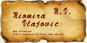 Miomira Vlajović vizit kartica